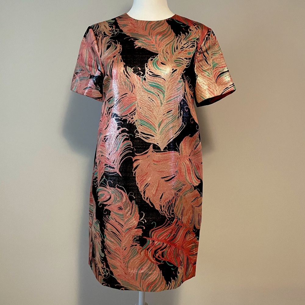 Metallic Kate Spade Shift Dress with Pockets